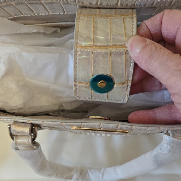 BRAHMIN JENNY SATCHEL TOTE/CROSSBODY IN TIRAMISU MANAVA. NWT - Picture 12 of 15